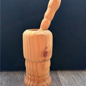 Wooden Mortar and Pestle Set